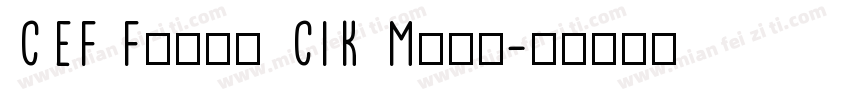CEF Fonts CIK Mono字体转换